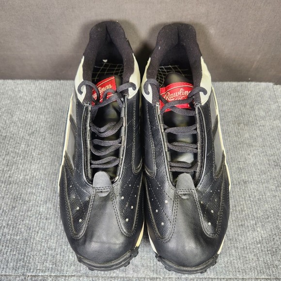 Rawlings Endzone Low Mens Size 11 Black White Athletic Low Top Baseball Cleats - Picture 8 of 9